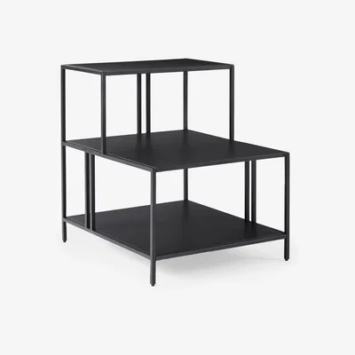 John Lewis west elm Profile Iron 3-Tier Shelving Side Table, Antique Bronze