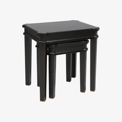 John Lewis Laura Ashley Henshaw Nest of 2 Side Tables, Black