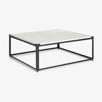 John Lewis John Lewis Surface Marble Coffee Table, White/Natural