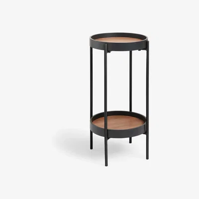John Lewis John Lewis ANYDAY Jax Small Side Table, Black/Walnut