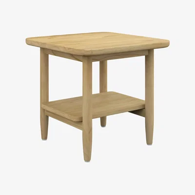 John Lewis Daro Dorchester/Martinique Square Wood Side Table, Light Oak Wash