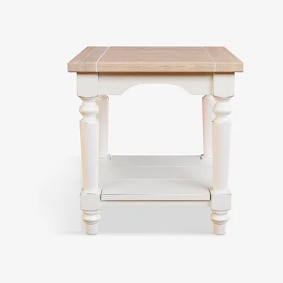 John Lewis Laura Ashley Dorset Side Table, Cream/Natural