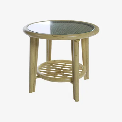 John Lewis Daro Dingley Rattan Effect Round Side Table, Natural
