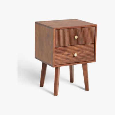 John Lewis John Lewis Padma 2 Drawer Bedside Table, Mid Brown