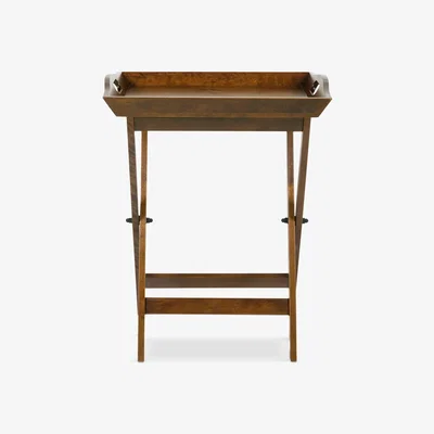 John Lewis Laura Ashley Garrat Butlers Tray Side Table, Dark Brown