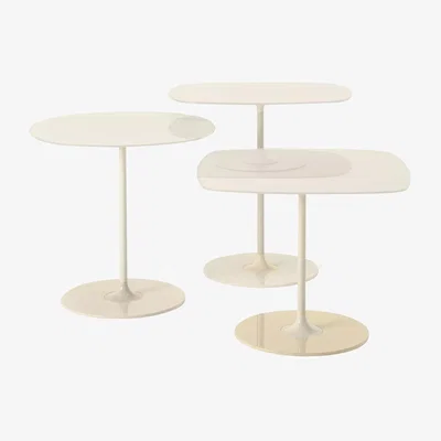 John Lewis Kartell Thierry Side Tables, Set of 3, White