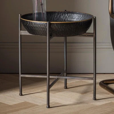 Knees Wesley Metal Side Table - Black