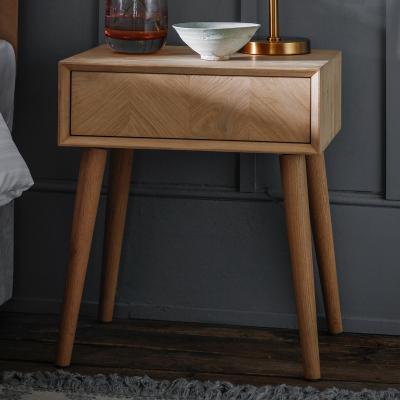 Knees Milano Light Oak 1 Drawer Side Table