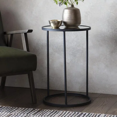 Knees Hutton Metal Side Table - Black