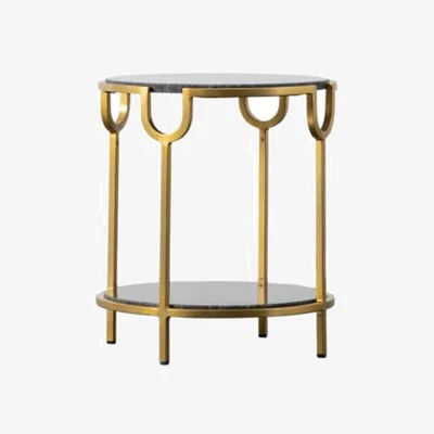 Knees Weston Stone Side Table - Black