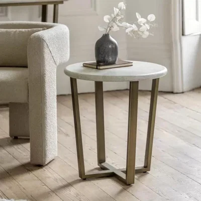 Knees Moderna Side Table - Travertine