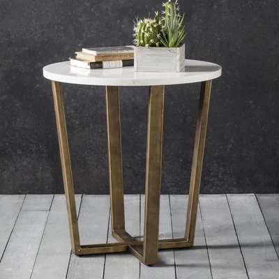Knees Petra Brass Side Table - Bronze
