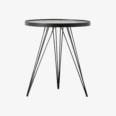 Knees Zankle Iron Side Table - Black