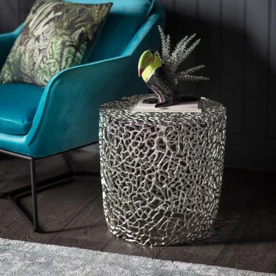 Knees Arden Metal Side Table - Silver