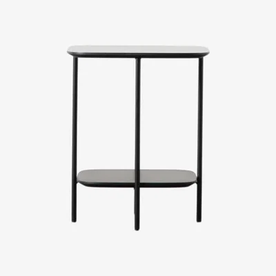 Knees Parga Iron Side Table - Black