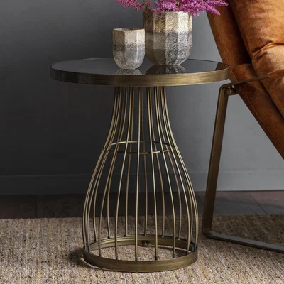 Knees Enfield Metal Side Table - Bronze