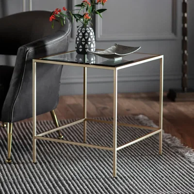 Knees Robbie Metal Side Table - Champagne
