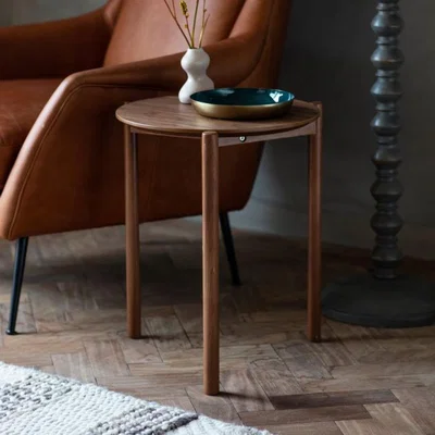 Knees Burley Dark Oak Table - Brown
