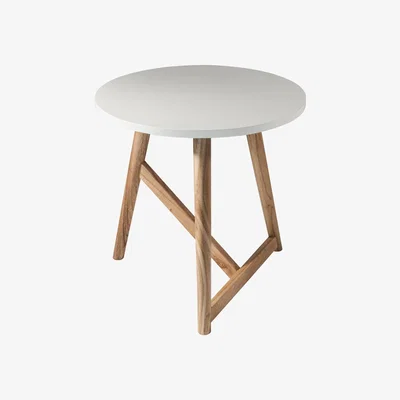 Knees Hans Mindy Ash Side Table - White