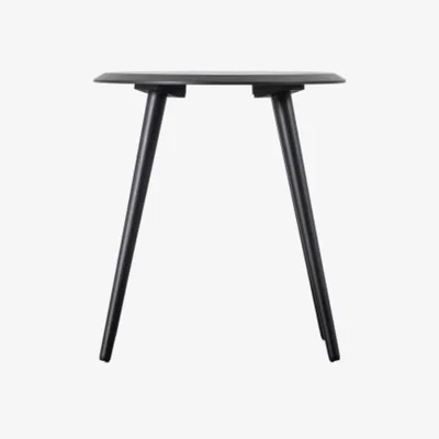 Knees Actium Rubber Wood Side Table - Black