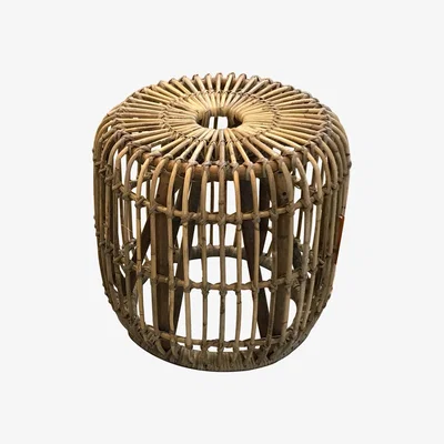 Knees Fabio Large Rattan Side Table - Natural