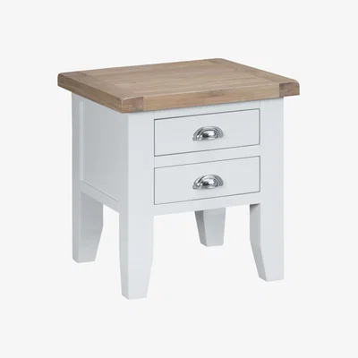 Knees Terranostra Oak Lamp Table - Old White