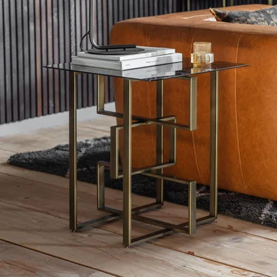 Knees Kirton Metal Side Table - Bronze