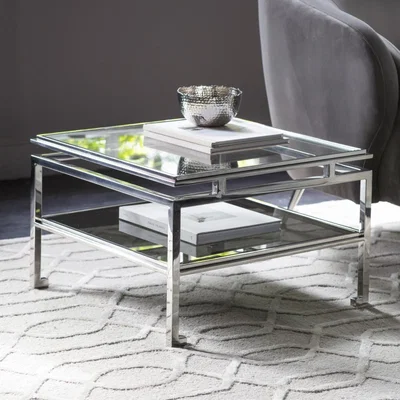 Knees Rosario Metal Low Side Table - Silver