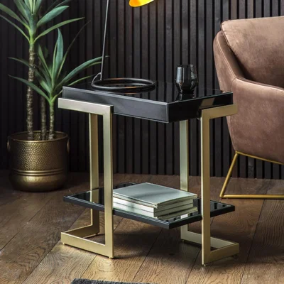 Knees Vinicius Metal Side Table - Gold