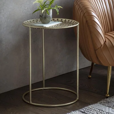 Knees Sardin Metal Side Table - Gold