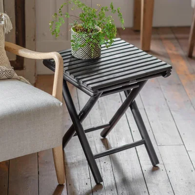 Knees Andi Bamboo Side Table - Black