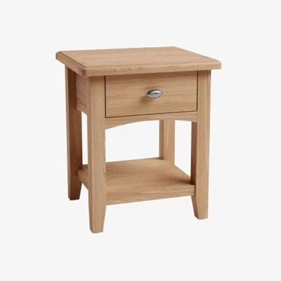 Knees Gallister Oak Lamp Table - Light Oak