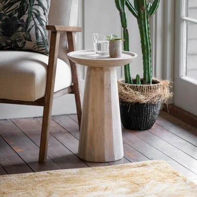 Knees Rainham Mango Wood Side Table - White