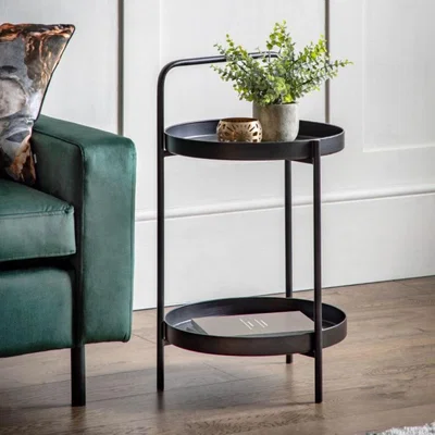 Knees Sennen Iron Side Table - Black