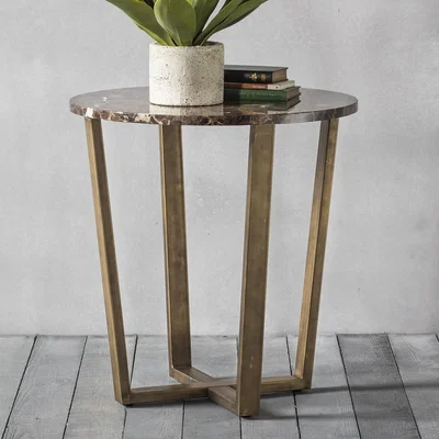 Knees Julius Brass Side Table - Bronze