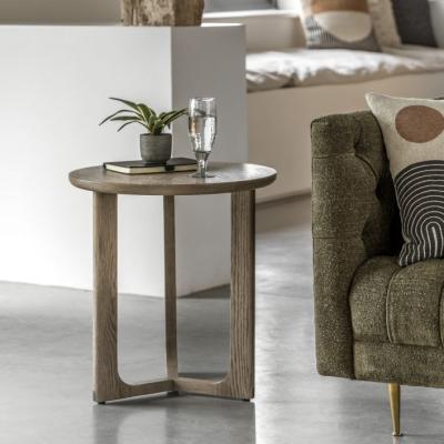Knees Craft Oak Side Table - Smoked