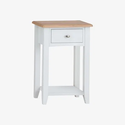 Knees Galileo Oak Telephone Table - Pure White