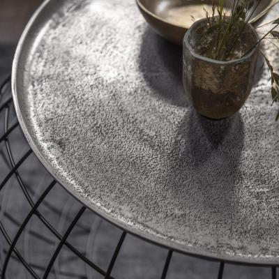 Knees Atkinson Metal Side Table - Silver