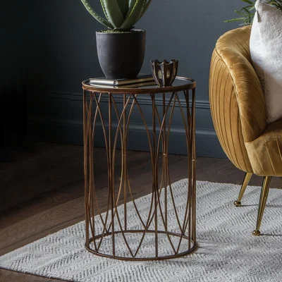 Knees Highgate Metal Side Table - Gold