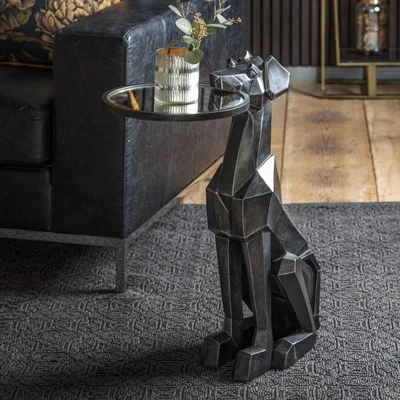 Knees Dexter Resin Side Table - Black
