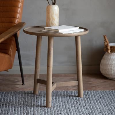 Knees Queensbury Oak Side Table - Grey