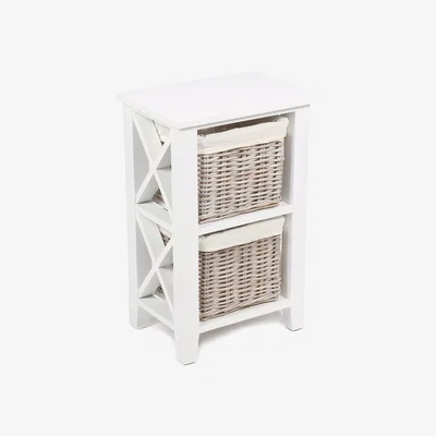 Knees Wilton Willow 2 Basket Unit - Matt White