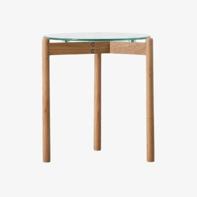 Knees Lasus Tempered Glass Side Table - Natural