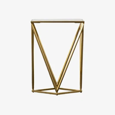 Knees Hayley Marble Side Table - Gold