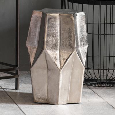 Knees Leon Metal Side Table - Silver