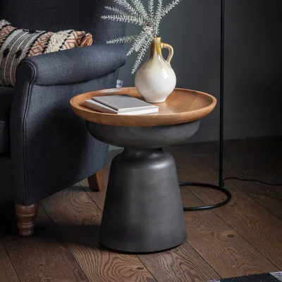 Knees Montgomery Metal Side Table - Black
