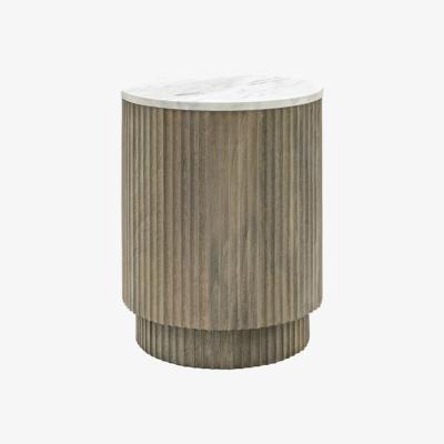 Knees Marstern Mango Wood Side Table - Grey Wash