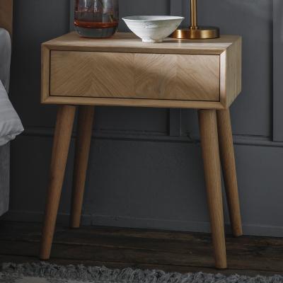 Knees Messina Light Oak 1 Drawer Side Table