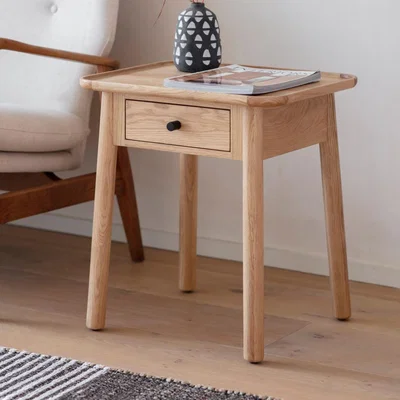 Knees Kingsly Light Oak 1 Drawer Side Table
