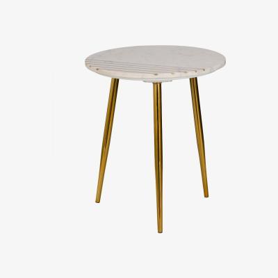Knees Juno Metal with Stone Top Lamp Table